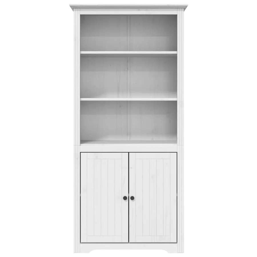 Bibliothèque BODO blanc 82x40x173 cm bois de pin massif - 3