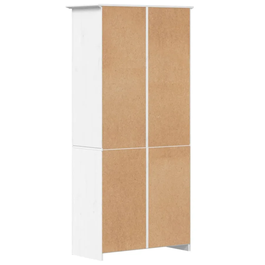 Bibliothèque BODO blanc 82x40x173 cm bois de pin massif - 6
