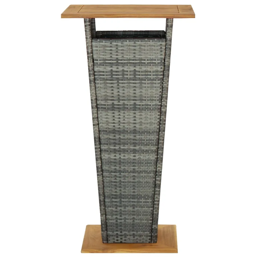 Ensemble de bar de jardin 3 pcs et coussins Résine tressée Gris - 4