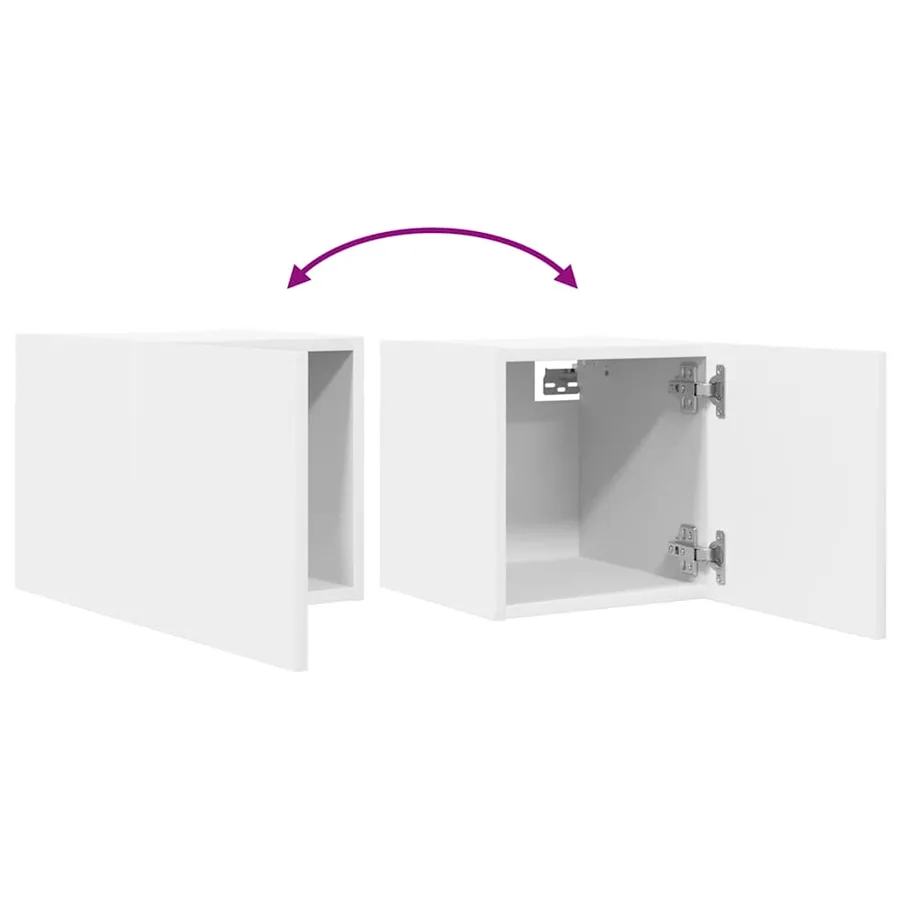 Meuble TV mural Blanc 30,5x30x30 cm - 7