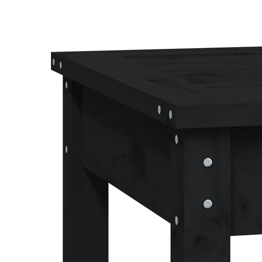 Banc de jardin noir 109x44x45 cm bois massif de pin - 6