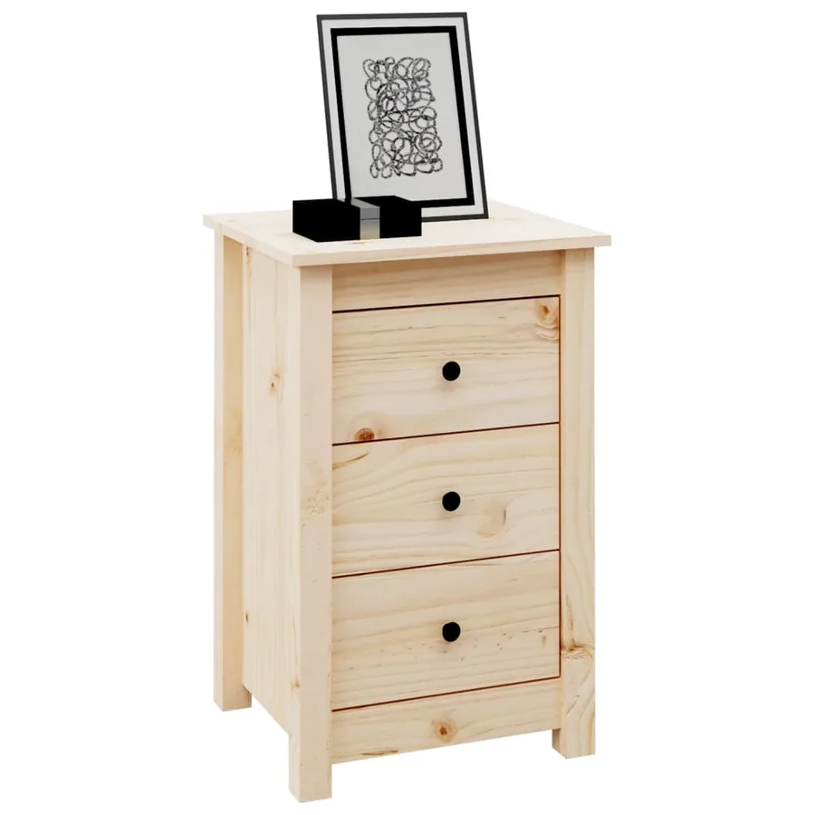 Table de chevet 40x35x61,5 cm Bois de pin massif - 6