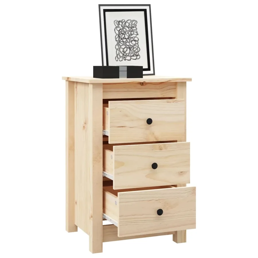 Table de chevet 40x35x61,5 cm Bois de pin massif - 7