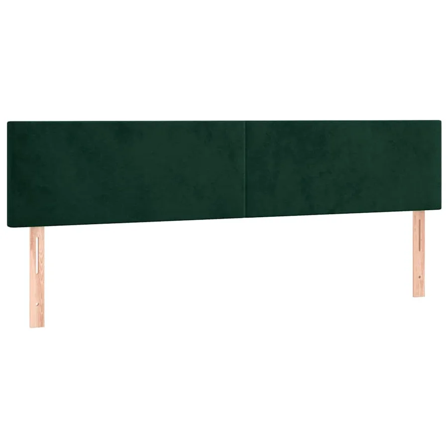 Tête de lit à LED Vert foncé 200x5x78/88 cm Velours - 4