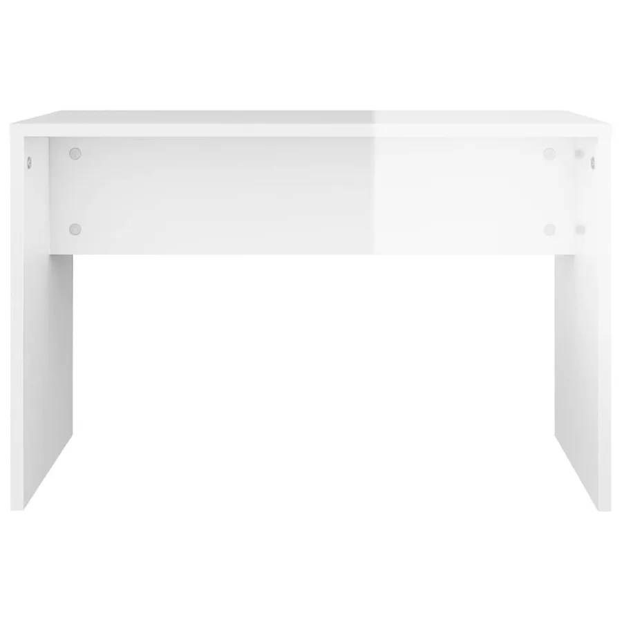 Ensemble de coiffeuse Blanc brillant 86,5x35x136 cm - 8
