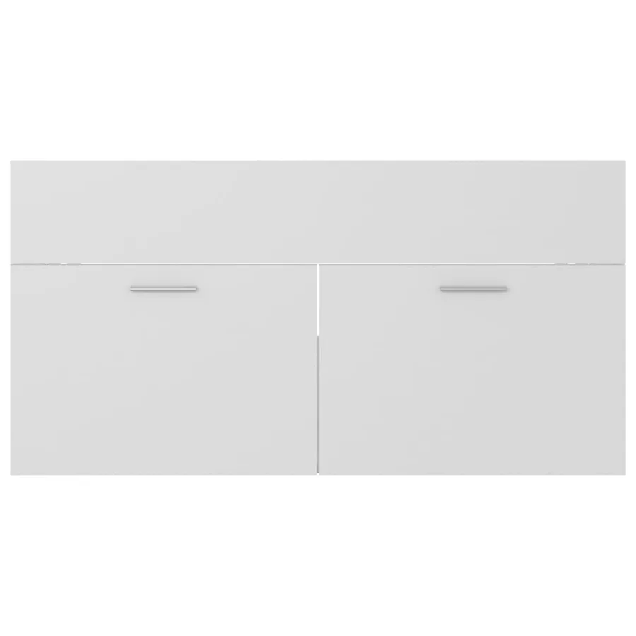 Ensemble de meubles de salle de bain Blanc Bois d'ingénierie - 5