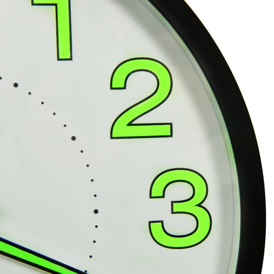 Horloge murale lumineuse Noir 30 cm - 4