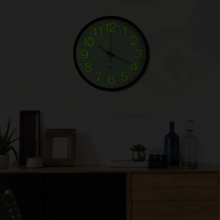 Horloge murale lumineuse Noir 30 cm - 5