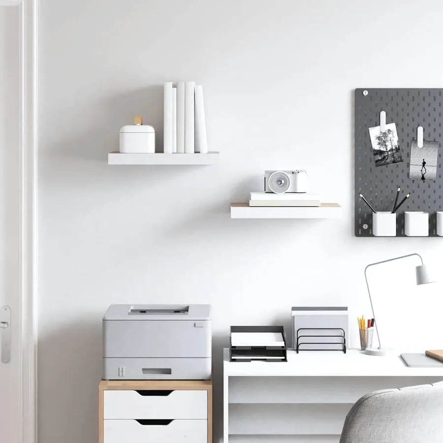 Étagères flottantes 2 pcs Chêne et blanc 40x23,5x3,8 cm MDF - 3