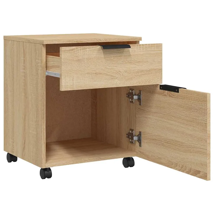 Classeur mobile avec roues Chêne sonoma 45x38x54 cm - 4