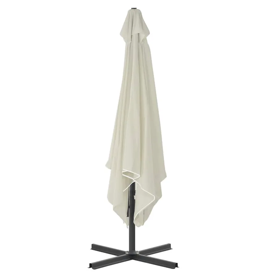 Parasol d'extérieur avec poteau en acier 250 x 250 cm Sable - 4