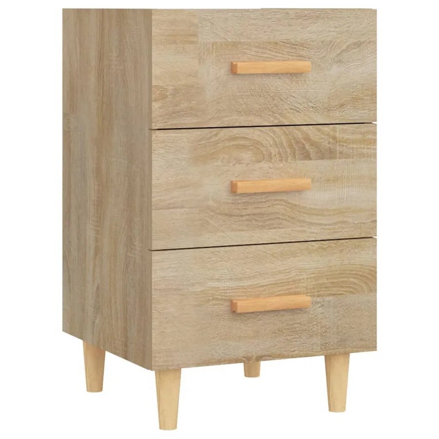 Table de chevet chêne sonoma 40x40x66 cm bois d'ingénierie - 2