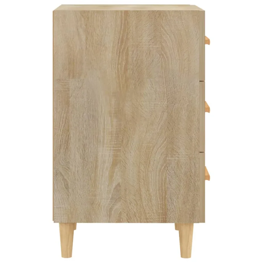 Table de chevet chêne sonoma 40x40x66 cm bois d'ingénierie - 5