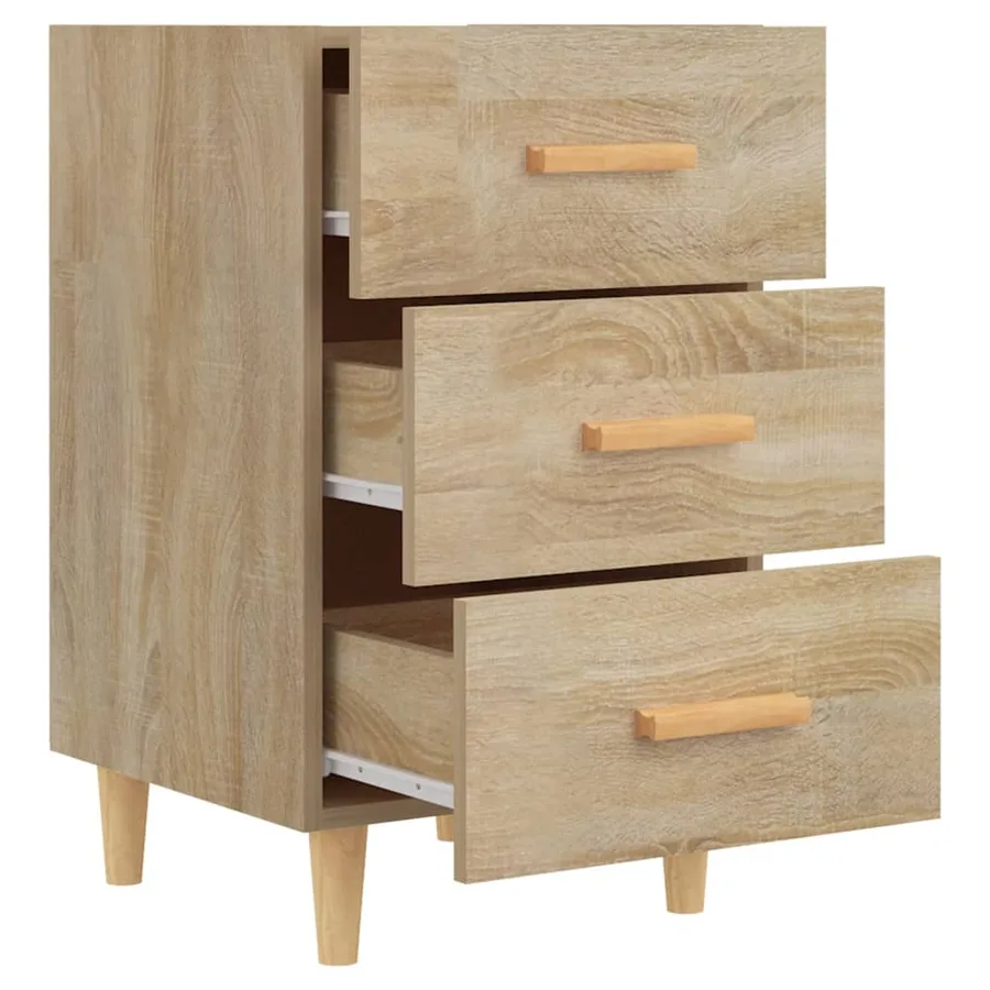 Table de chevet chêne sonoma 40x40x66 cm bois d'ingénierie - 6
