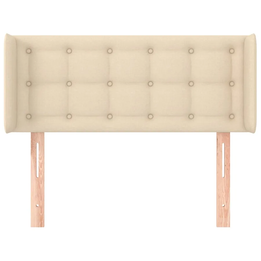 Tête de lit avec oreilles Crème 83x16x78/88 cm Tissu - 3