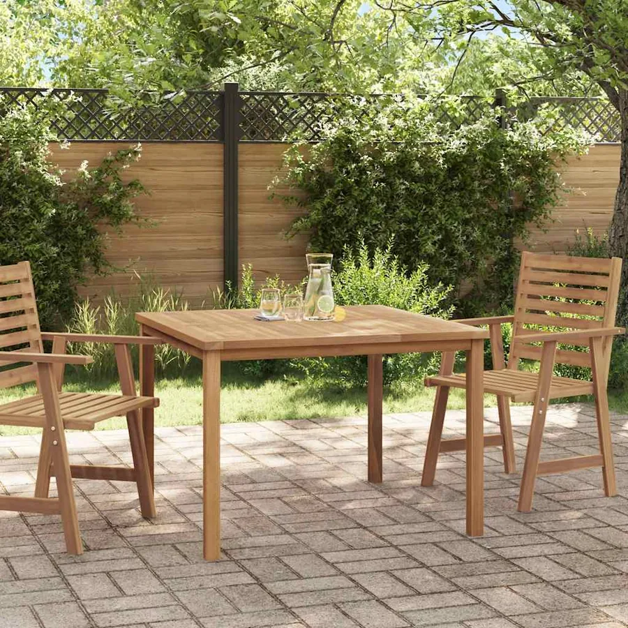 Table à dîner de jardin 110x110x77 cm Bois de teck solide
