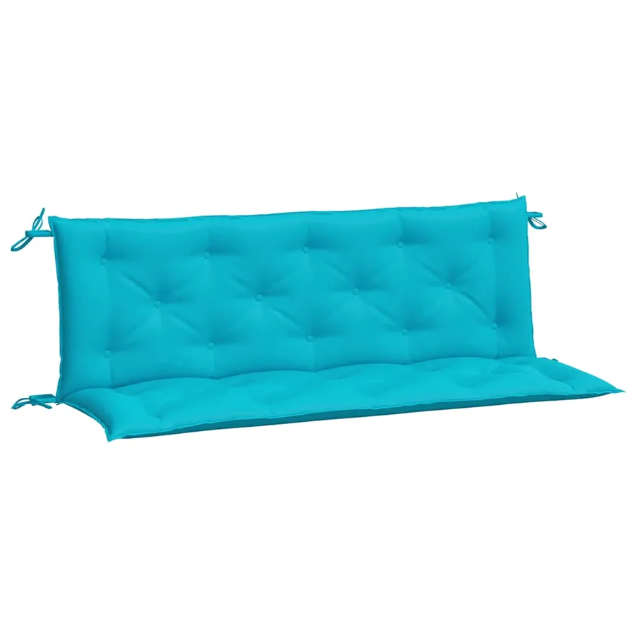 Coussins de banc de jardin lot de 2 turquoise 150x50x7 cm tissu - 2