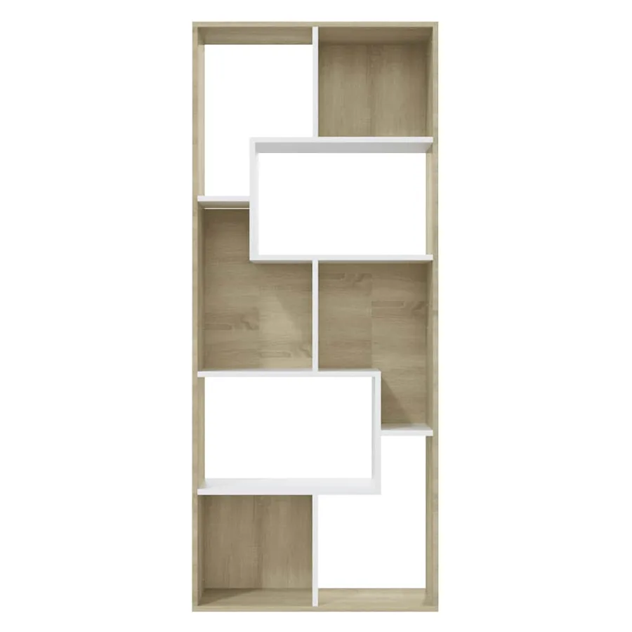 Bibliothèque Blanc chêne sonoma 67x24x161 cm Bois d'ingénierie - 8