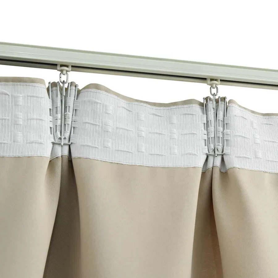 Rideaux occultants avec crochets 2 pcs Beige 140x245 cm - 3