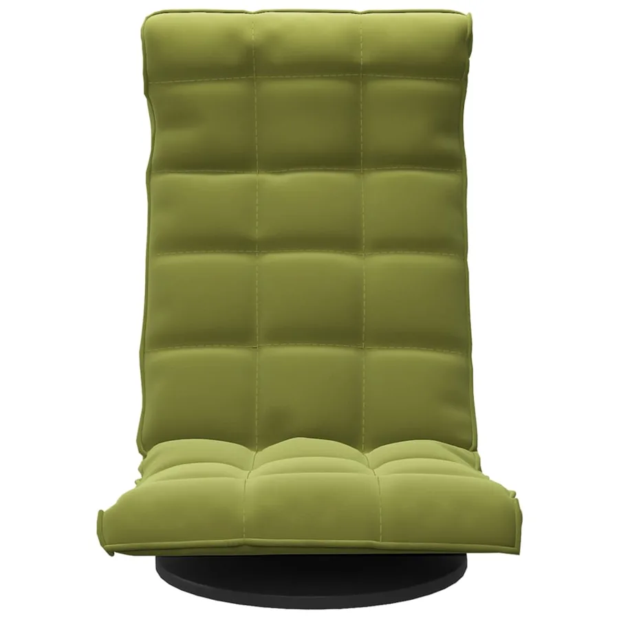 Chaise de sol pivotante Vert clair Velours - 3