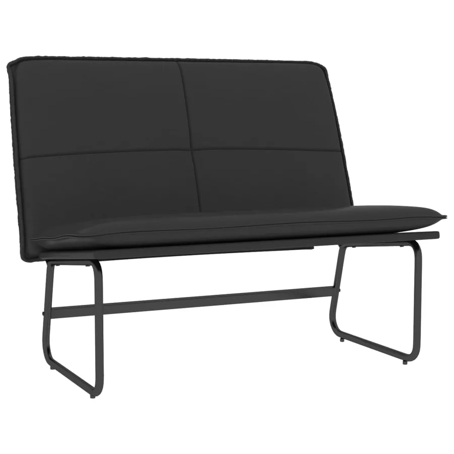 Banc Noir 100x75x76 cm Similicuir - 2