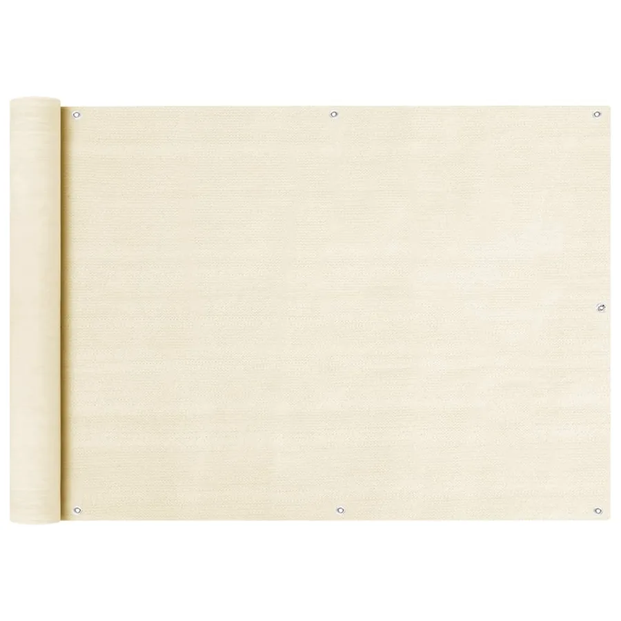 Écran de balcon Crème 75x300 cm PEHD