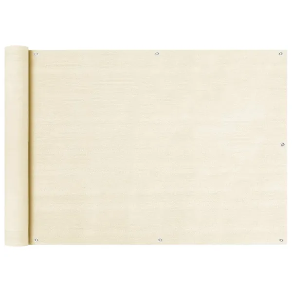 Écran de balcon Crème 75x300 cm PEHD