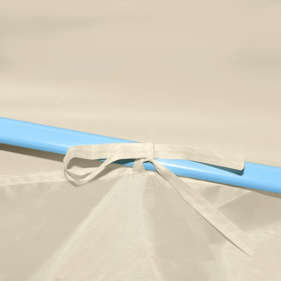 Tente de réception pliable avec 4 parois 2x2 m Acier Crème - 4