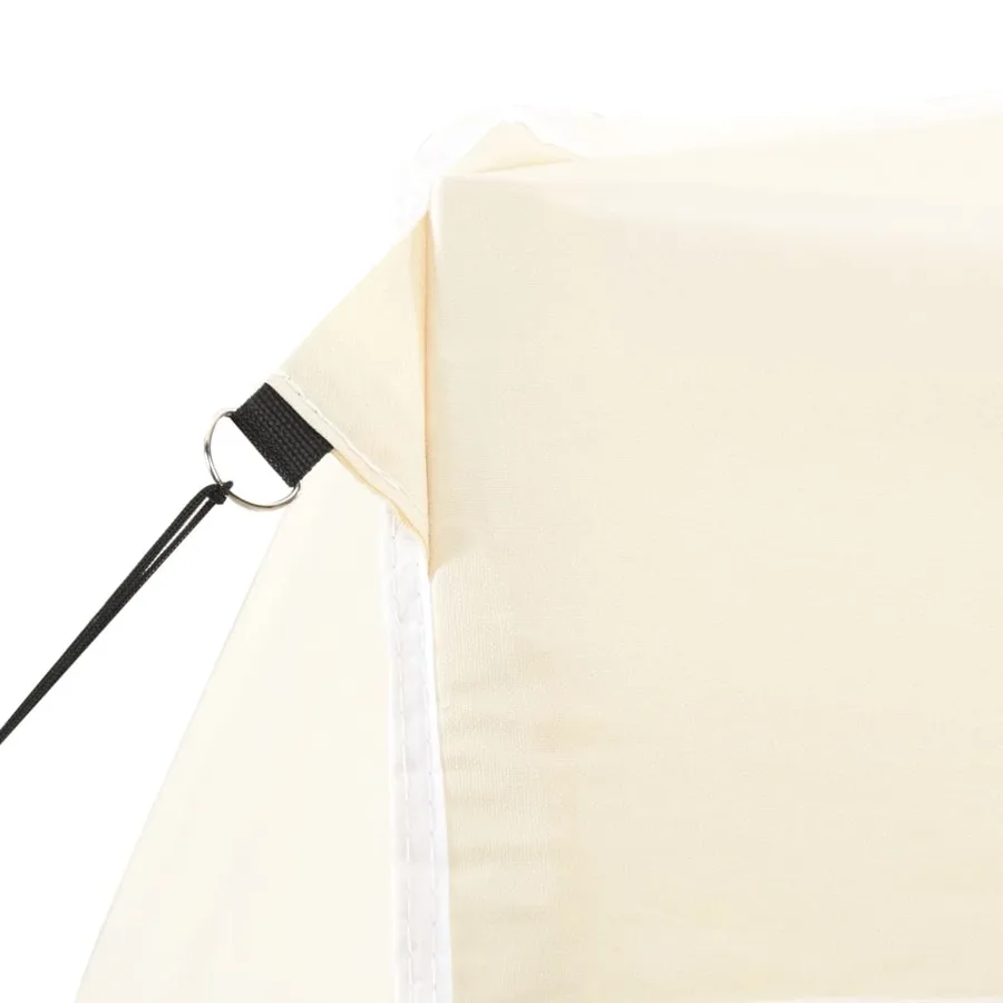 Tente de réception pliable avec 4 parois 2x2 m Acier Crème - 5