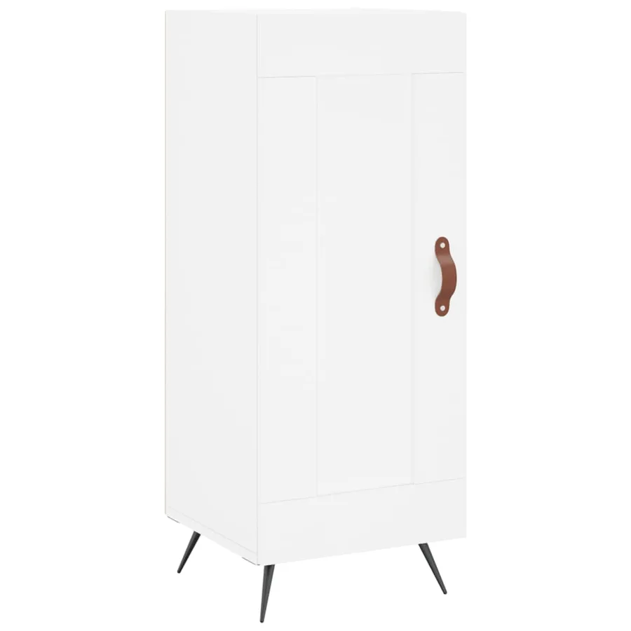 Buffet haut Blanc 34,5x34x180 cm Bois d'ingénierie - 5