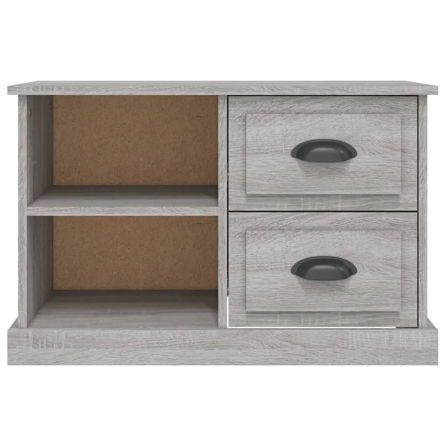 Meuble TV sonoma gris 73x35,5x47,5 cm bois d'ingénierie - 6