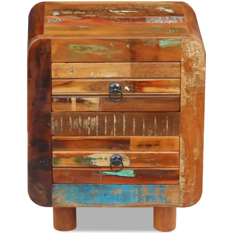 Table de chevet Bois de récupération massif 43x33x51 cm - 3