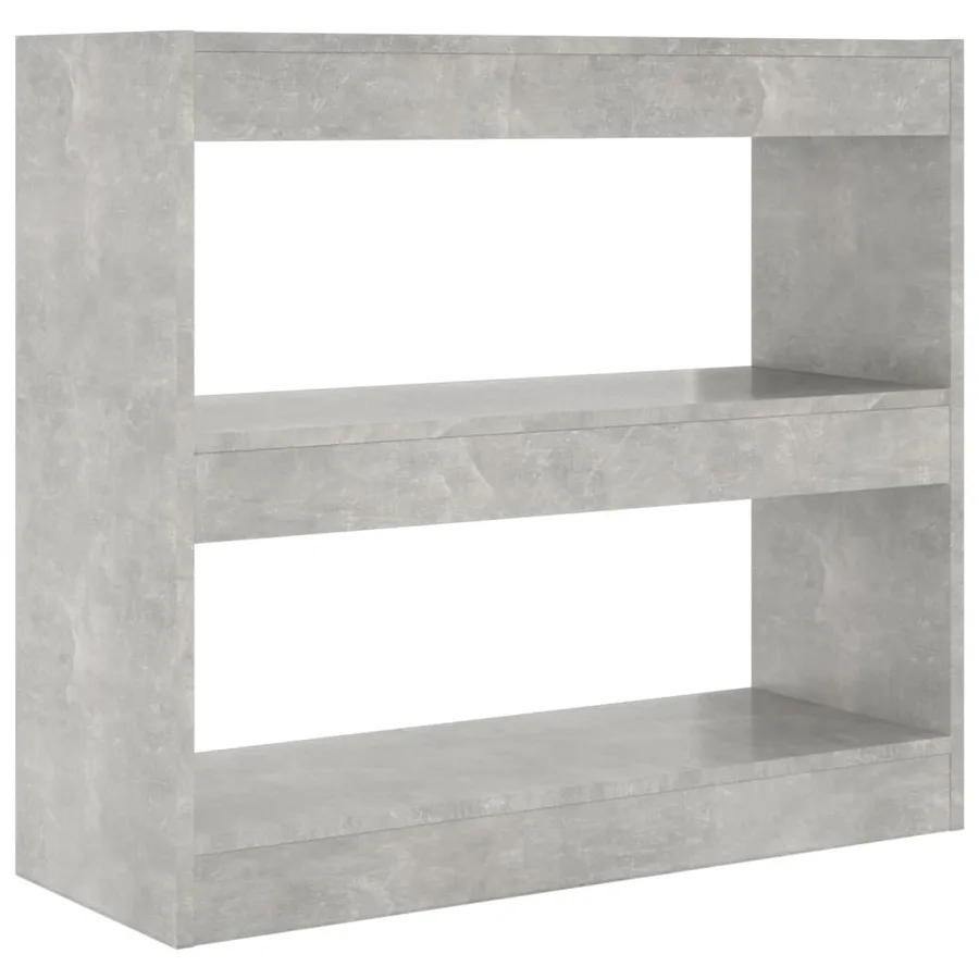 Bibliothèque/Séparateur de pièce Gris béton 80x30x72 cm - 2