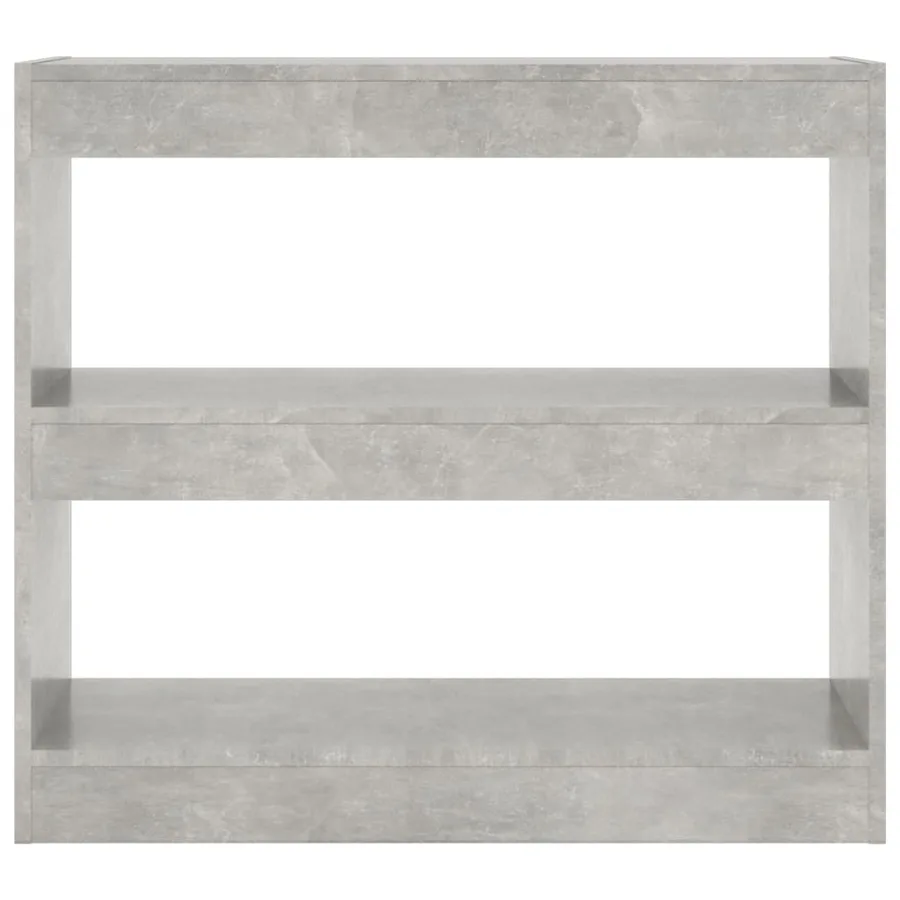 Bibliothèque/Séparateur de pièce Gris béton 80x30x72 cm - 3