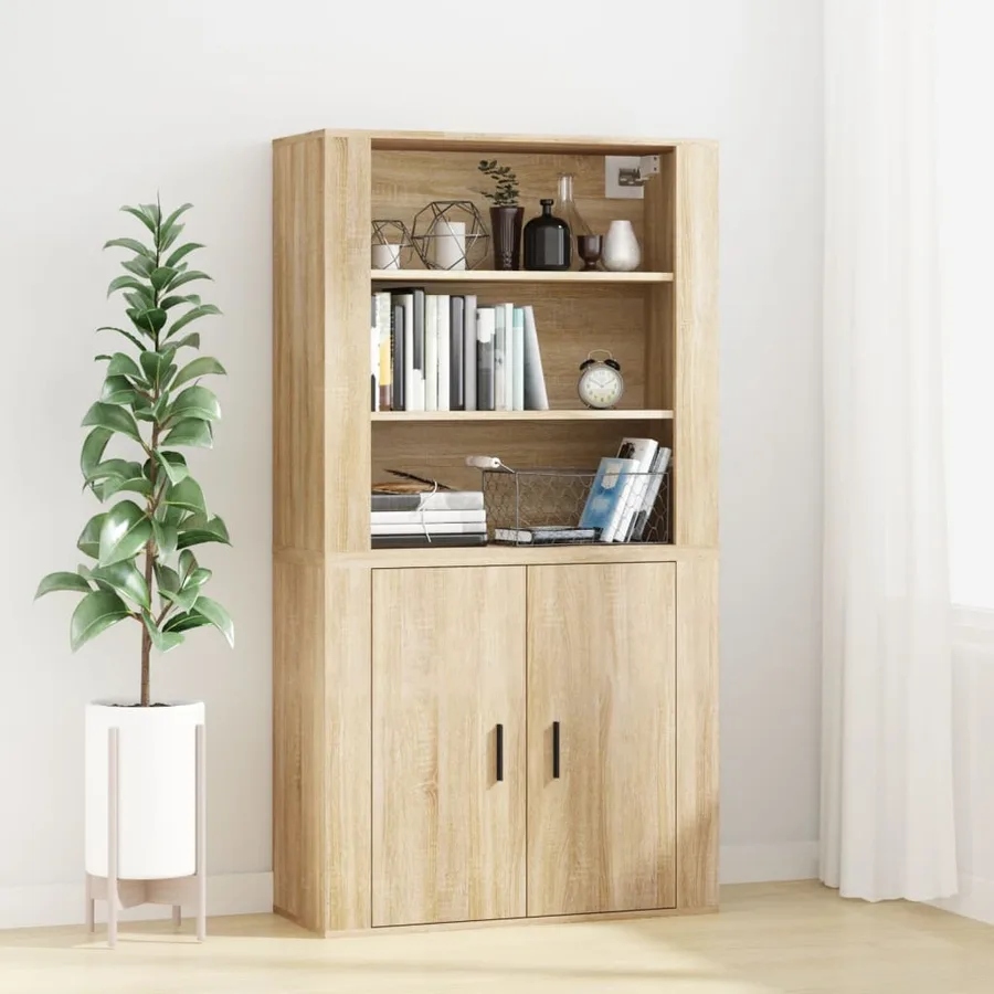 Armoire murale Chêne sonoma 80x33x80 cm Bois d'ingénierie - 6