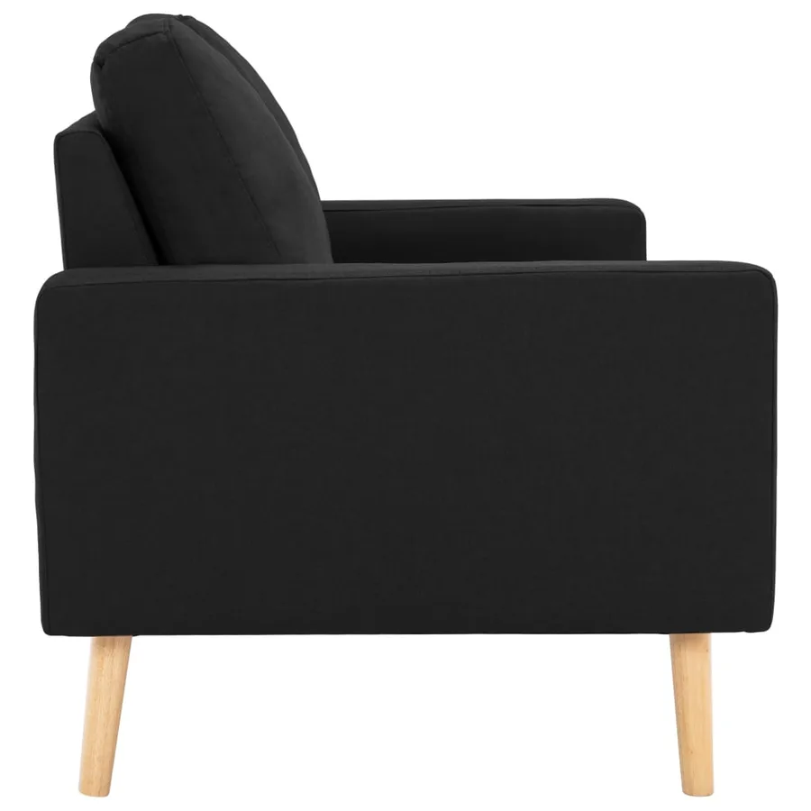 Ensemble de canapés 2 pcs Tissu Noir - 8