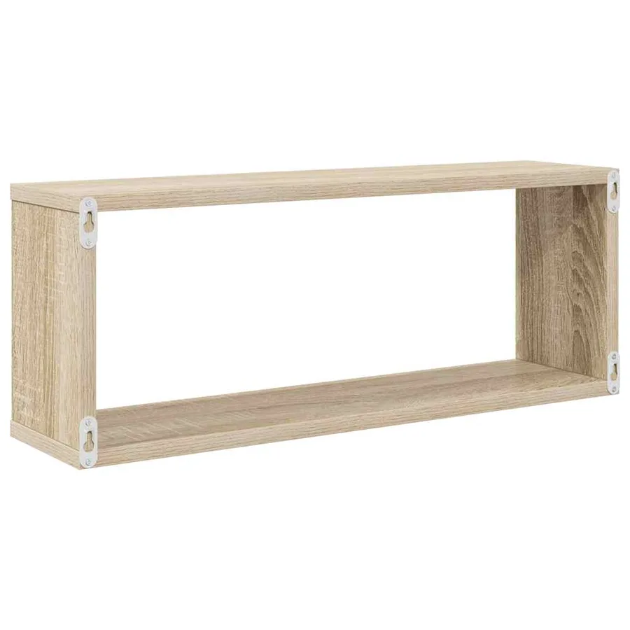 Étagères murales cube 2 pcs Chêne sonoma Bois d’ingénierie - 7