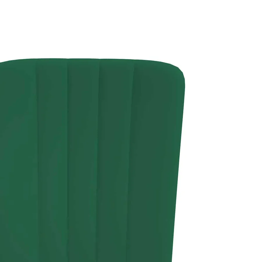 Chaises à manger lot de 4 Vert foncé Velours - 7