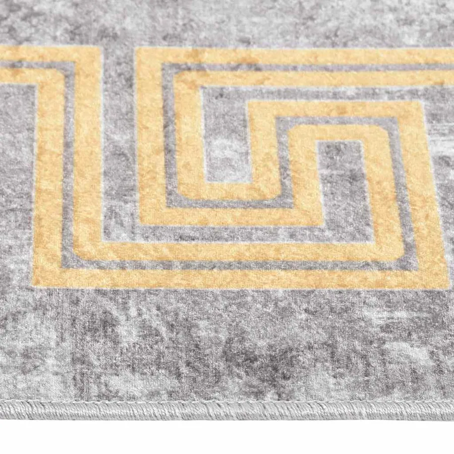 Tapis lavable 80x300 cm Gris - 6
