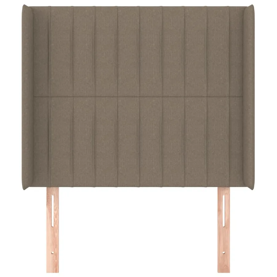 Tête de lit avec oreilles Taupe 83x16x118/128 cm Tissu - 3