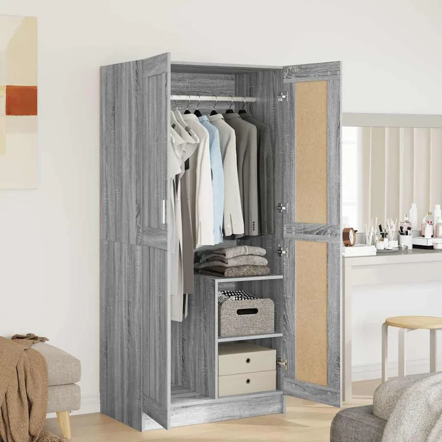 Garde-robe Sonoma gris 82,5x51,5x180 cm Bois d'ingénierie