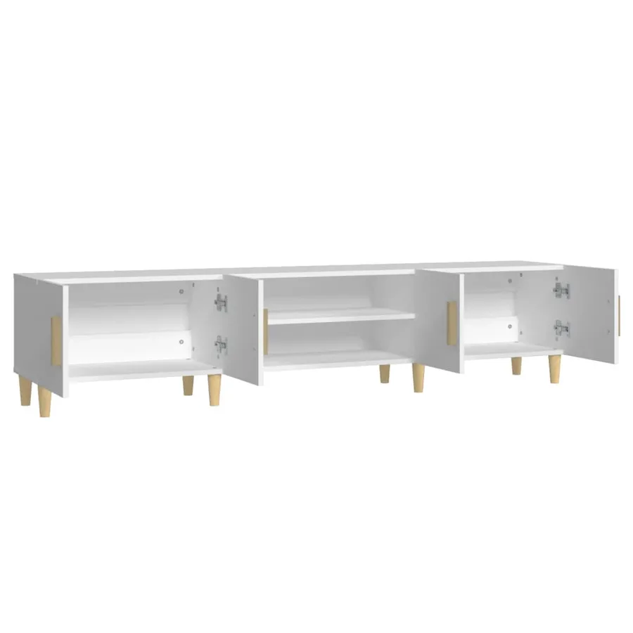 Meuble TV Blanc 180x31,5x40 cm Bois d'ingénierie - 7