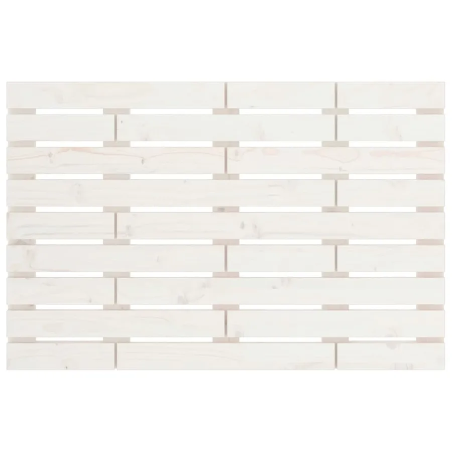 Tête de lit murale Blanc 96x3x63 cm Bois massif de pin - 4