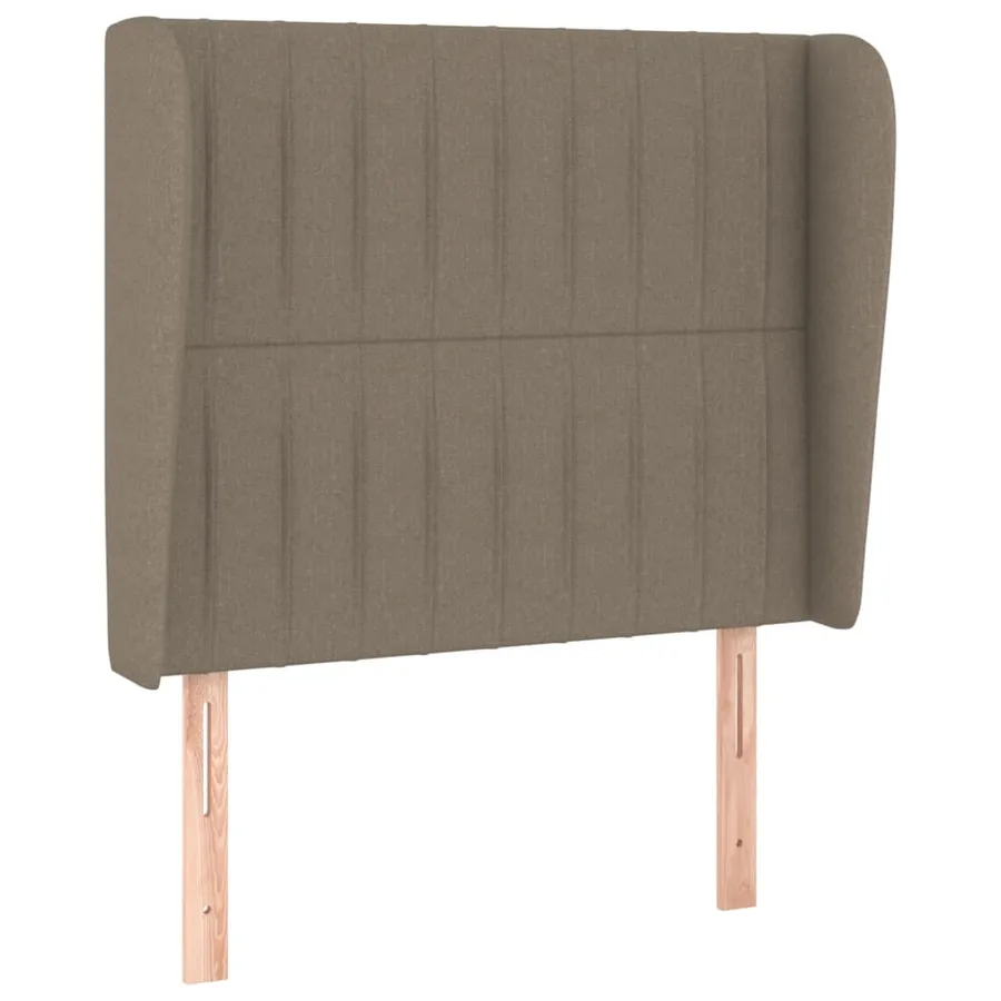 Tête de lit avec oreilles Taupe 83x23x118/128 cm Tissu - 2