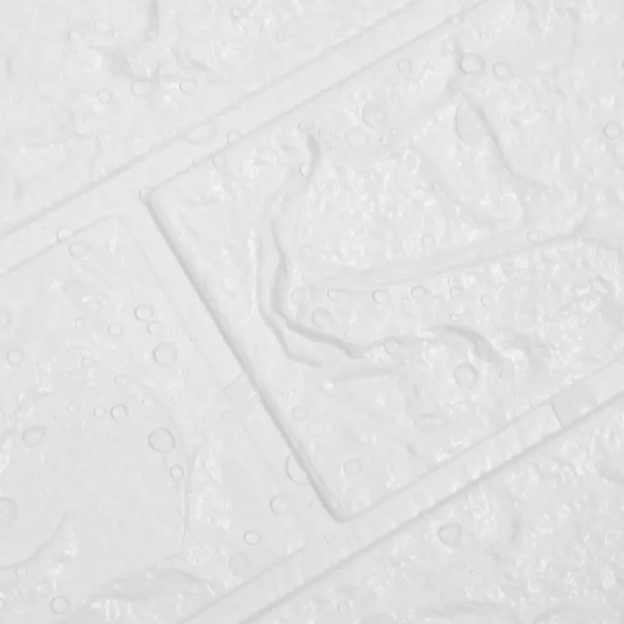 Papier peint 3D autoadhésif Briques 10 pcs Blanc - 5