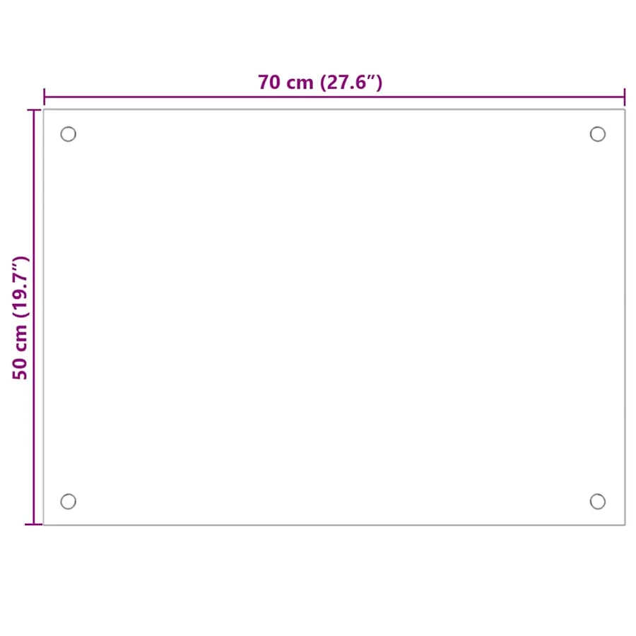 Dosseret de cuisine Transparent 70x50 cm Verre trempé - 10