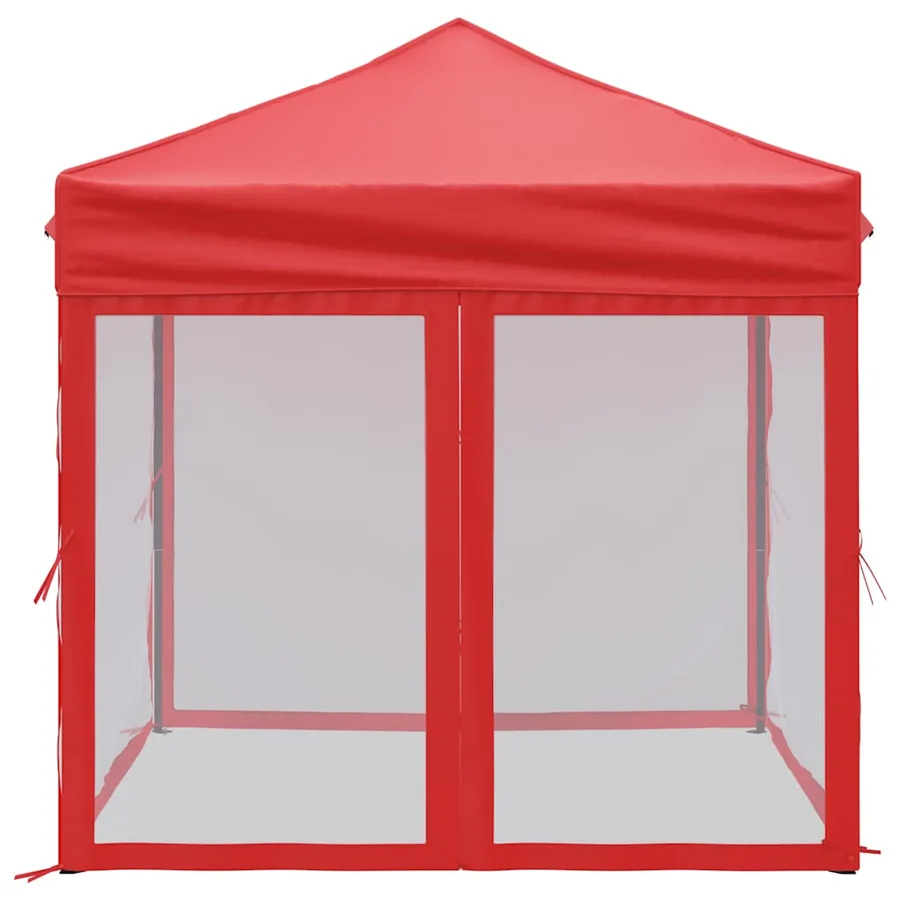 Tente de réception pliable avec parois Rouge 2x2 m - 4
