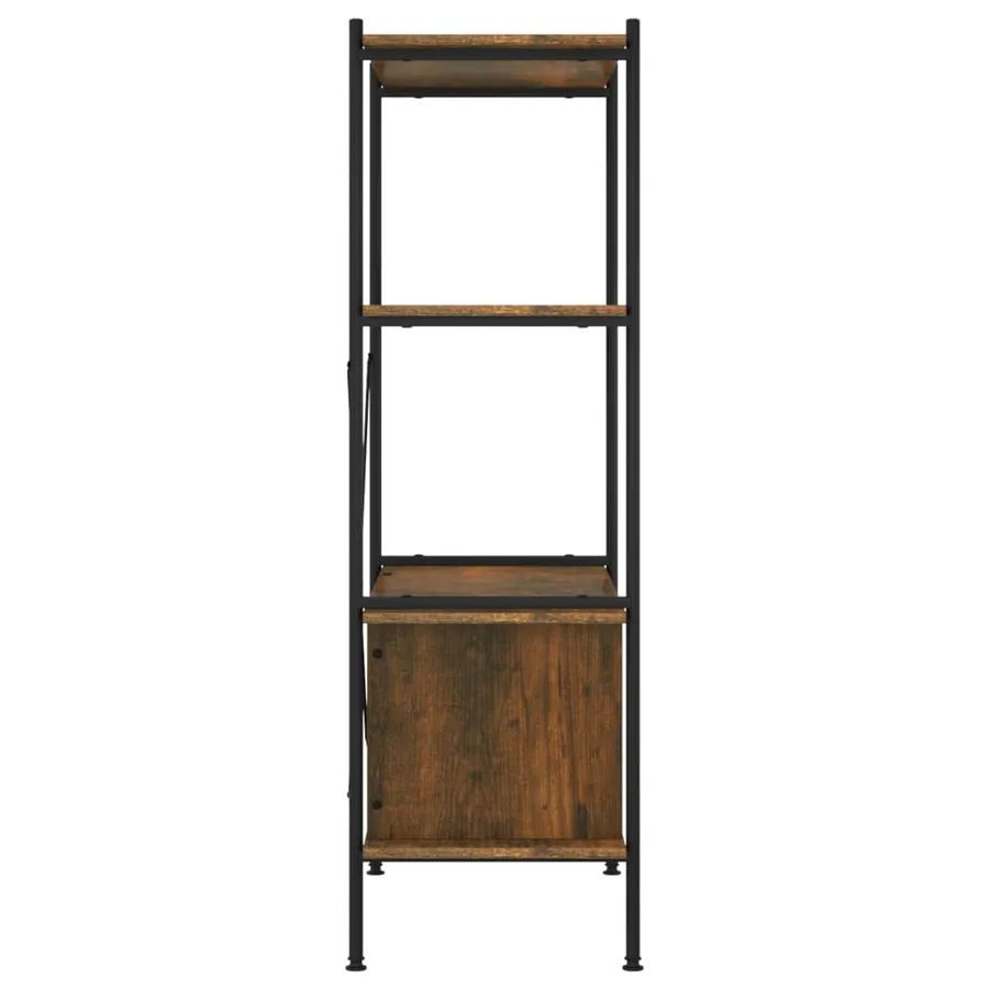 Étagère à 4 niveaux armoire 80x40x130cm Acier bois d'ingénierie - 5