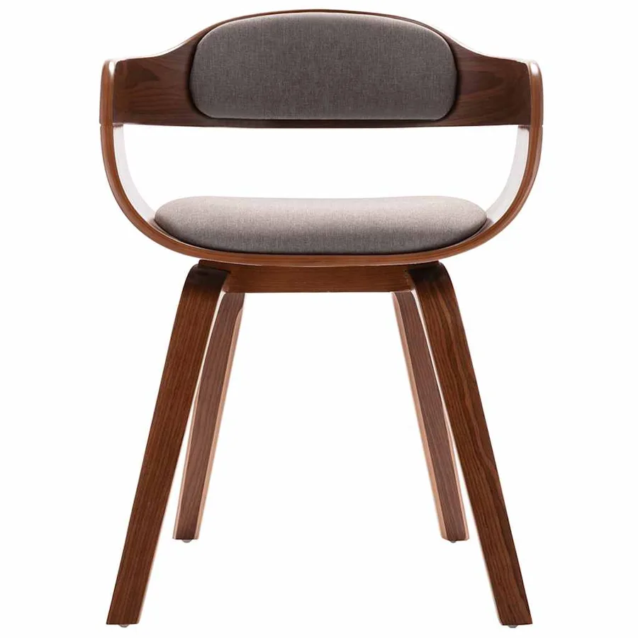 Chaise de salle à manger Taupe Bois courbé et tissu - 2