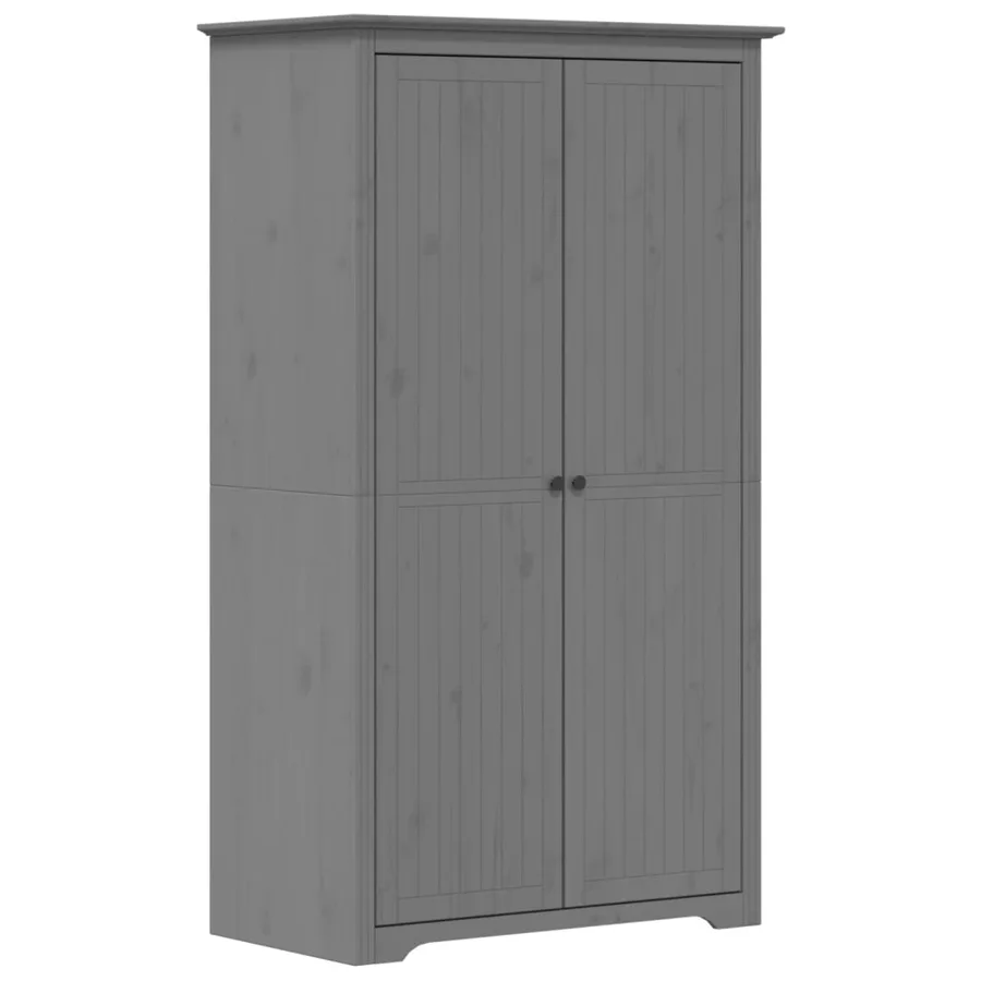 Garde-robe BODO gris 99x53,5x173 cm bois massif de pin - 2